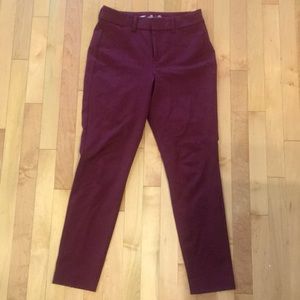 Size 2 Burgundy Old Navy Pixie High Rise Slim Pant